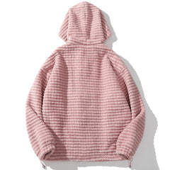 Pearl Disc Buckle Hood Winter Coat