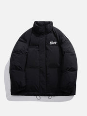 Wintermantel mit Buchstaben-Print