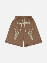 Shorts mit Kordelzug und Pistolen-Print