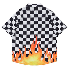 Plaid Flame Short Sleeve Shirt