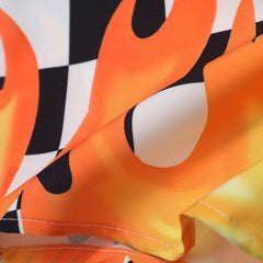 Plaid Flame Short Sleeve Shirt