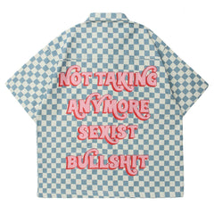 Plaid Full-print Short-sleeved Shirt