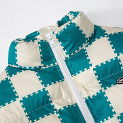 Plaid Print Winter Coat