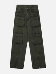 Pantalon cargo patchwork à poches