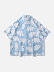 Polar Bear Print Short Sleeve Shirt