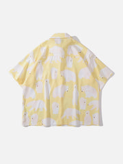 Polar Bear Print Short Sleeve Shirt