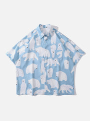 Polar Bear Print Short Sleeve Shirt