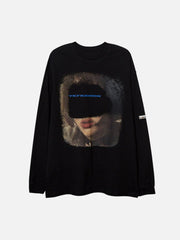 Portrait Buchstaben Graffiti Langarm