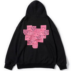 Hoodie mit Post-it-Notiz-Print