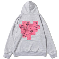 Hoodie mit Post-it-Notiz-Print