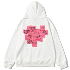 Hoodie mit Post-it-Notiz-Print