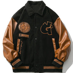 Wintermantel mit Print-Nähten