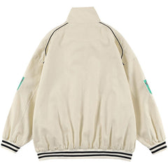 Wintermantel mit Print-Nähten