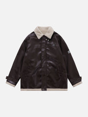 Einfarbiger PU-Rennwintermantel