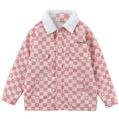 Wintermantel mit einfarbigem Gitterstern