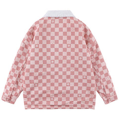 Wintermantel mit einfarbigem Gitterstern