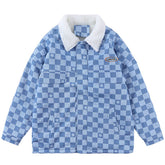 Wintermantel mit einfarbigem Gitterstern