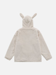 Wintermantel mit Kapuze und Hasenohren