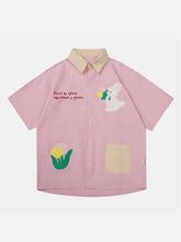 Rabbit Print Short Sleeve Shirt