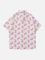 Rainbow Love Print Short Sleeve Shirts