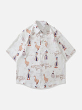 Retro Duck Graphic Short Sleeve Shirt