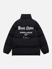 Manteau d'hiver à lettres rétro