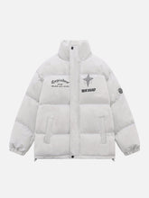 Wintermantel mit Retro-Buchstaben