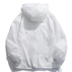 Einfarbige Sonnenschutzkleidung mit Gummietikett und Kapuze