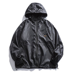 Einfarbige Sonnenschutzkleidung mit Gummietikett und Kapuze