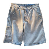 Short cargo en jean avec poche latérale