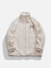 Sherpa-Mantel mit Patchwork und seitlichen Ärmeln