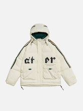 Wintermantel mit Seitenstreifen und mehreren Taschen