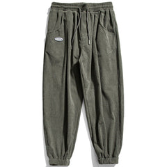 Simple Pure Color Corduroy Joggers