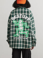 Skeleton Foam Print Long-Sleeved Shirt