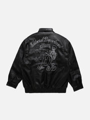 Skull Embroidery Winter Coat