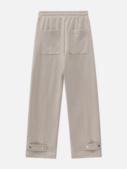 Einfarbige Jogginghose mit Knopfleiste