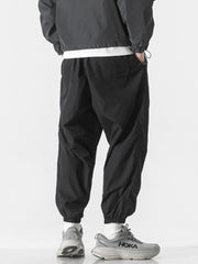 Solid Color Drawstring Cargo Pants