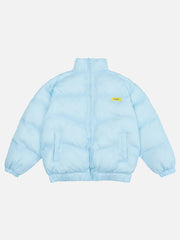 Einfarbiger leuchtender Wintermantel