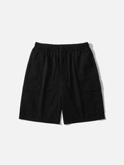 Solid Discreet Side Pockets Shorts