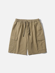 Solid Discreet Side Pockets Shorts