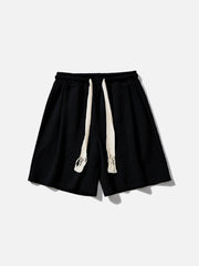 Solid Drawstring Shorts