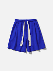 Solid Drawstring Shorts