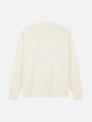 Mohairpullover mit Spinnenmuster