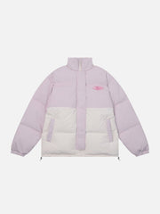 Wintermantel mit kontrastierendem Muster