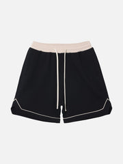 Splicing Drawstring Shorts