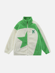 Sherpa-Mantel mit Sternenmuster