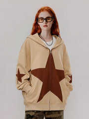 Star Graphic Print Hoodie