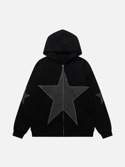 Star Graphic Print Hoodie