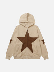 Star Graphic Print Hoodie