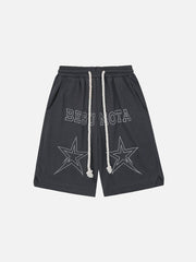 Star Letter Print Shorts
